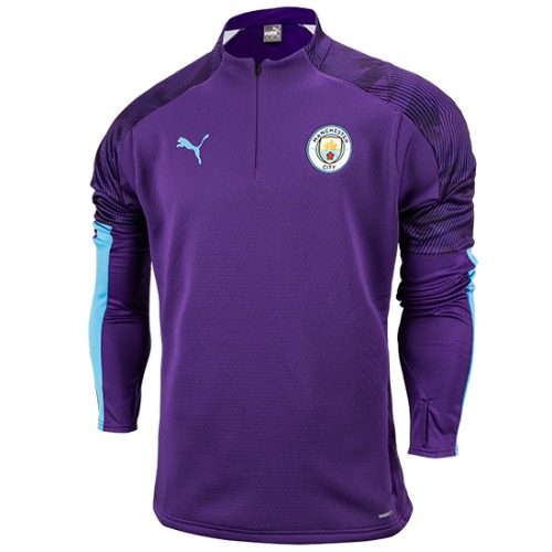 19-20 Manchester City Training Fleece Top - Purple