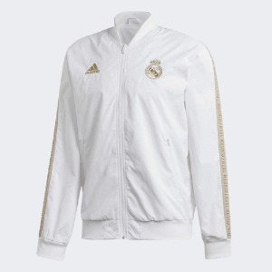 [해외][Order] 19-20 Real Madrid Anthem Jacket - White/Dark Football Gold
