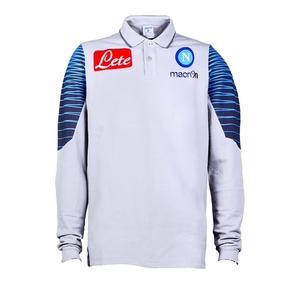[Order] 14-15 Napoli Official LS Cotton Polo Shirt - Light Grey