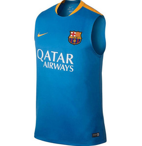 [해외][Order] 15-16 Barcelona Sleeveless Shirt - Blue