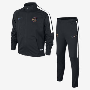[해외][Order] 16-17 Paris Saint-Germain  Boys Dry Squad Track Suit (Black/Black/White) - KIDS