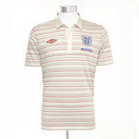 09-11 England After Match Stripe Polo Shirt