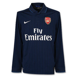 09-10 Arsenal Away Authentic Player Issue L/S (Size:L)