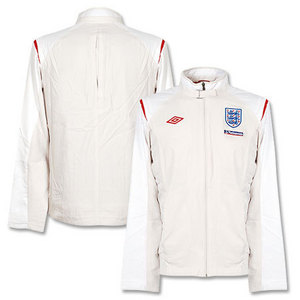 09-11 England After Match Woven Jacket - Swan/White/Vermillion