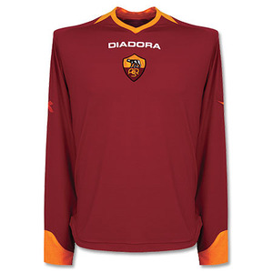 06-07 AS Roma Home L/S(Authetic) + 10 TOTTI + Champions League (Size:L)